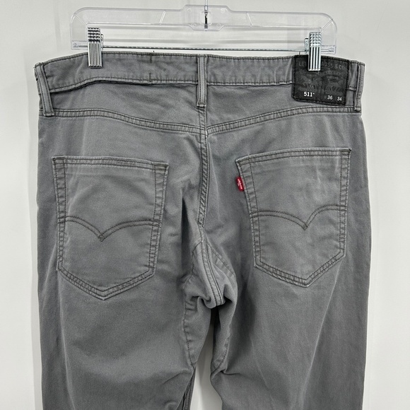 LEVI'S Men's 511 Gray Slim Fit Stretch Casual Jeans Size 36 x 34 - Picture 5 of 8